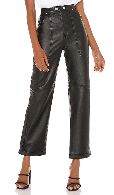 Shop Grlfrnd Paolo Leather Pants In Black