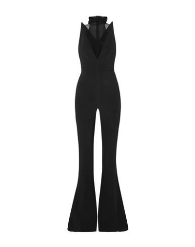 Shop Cushnie Woman Jumpsuit Black Size 12 Viscose, Elastane, Silk