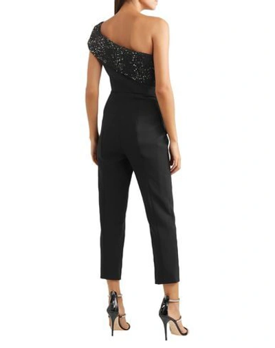 Shop Cushnie Woman Jumpsuit Black Size 6 Polyester, Viscose, Cotton, Elastane, Silk