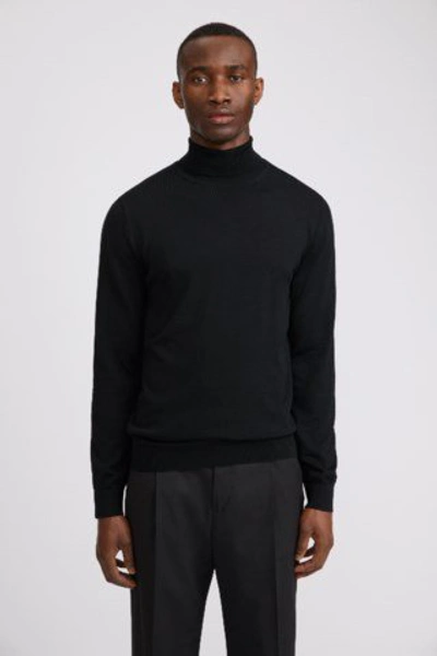 Shop Filippa K Merino Roller Neck Sweater In Black