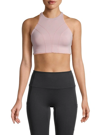 Shop Free People Movement Strappy Sports Bra In Pink Pearl