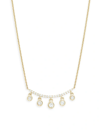 Shop Saks Fifth Avenue 14k Yellow Gold & Diamond Pendant Necklace