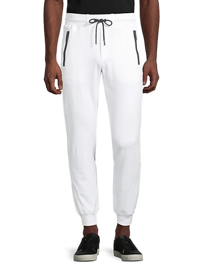 Shop Antony Morato Stretch-cotton Jogger Pants In White