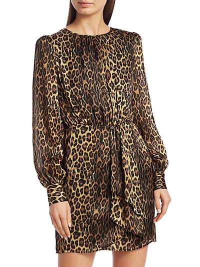 Shop The Kooples Silk Leopard Blouson Dress
