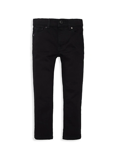 Shop Burberry Little Girl's & Girl's Zip-fly Stretch Jeans In Black