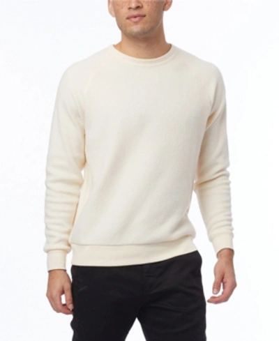 Shop Alternative Apparel Men's Champ Eco-teddy Fleece Sweatshirt In Off-white