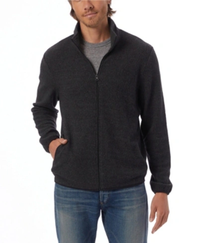 Shop Alternative Apparel Men's Eco Teddy Full-zip Fleece Jacket In Eco-black