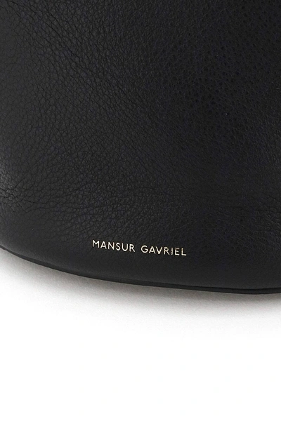 Shop Mansur Gavriel Bucket Bag With Zip In Black