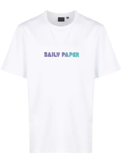 Shop Daily Paper Logo-print Boxy T-shirt In White