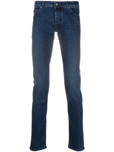 Shop Jacob Cohen Low-rise Skinny Jeans In Blue