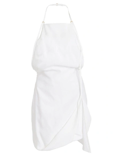 Shop Jacquemus La Robe Figuerolles Halterneck Dress