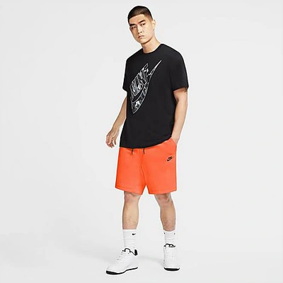 Shop Nike Men's Sportswear Tech Fleece Shorts In Orange
