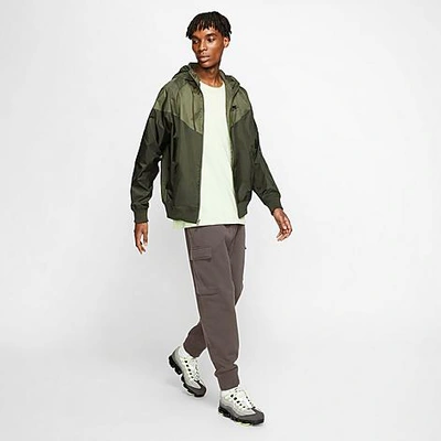 Shop Nike Men's Sportswear Club Fleece Cargo Jogger Pants In Grey