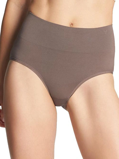 Shop Yummie Livi Comfortably Curved Shaping Brief In Sparrow