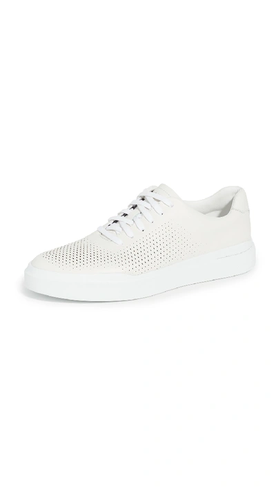Shop Cole Haan Grandpro Rally Laser Cut Sneakers In White