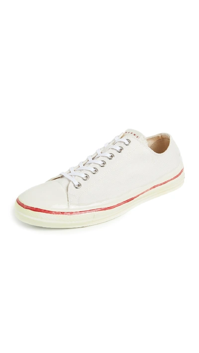 Shop Marni Imperial People Sneakers In Ivory/lily White
