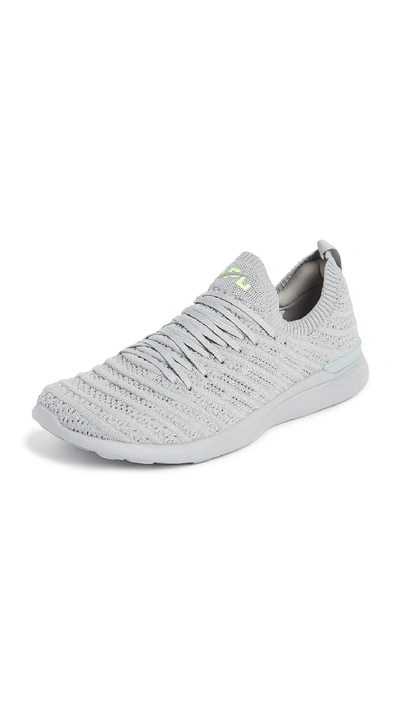 Shop Apl Athletic Propulsion Labs Techloom Wave Running Sneakers In Cement/energy