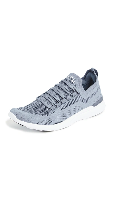 Shop Apl Athletic Propulsion Labs Techloom Breeze Running Sneakers In Slate/midnight/white