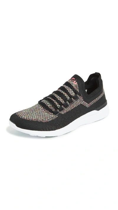Shop Apl Athletic Propulsion Labs Techloom Breeze Running Sneakers In Black/multi/white