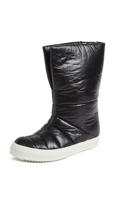 Shop Rick Owens Drkshdw Puffer Boots In Black/white