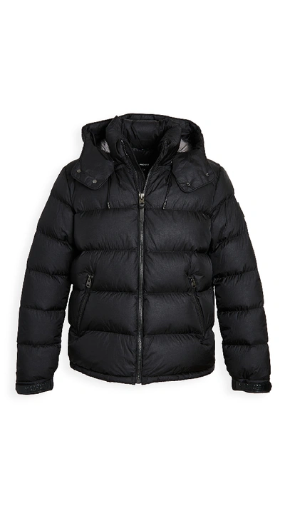 Shop Mackage Jonas Hooded Down Puffer Jacket In Black