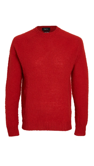 Shop Howlin' Birth Of The Cool Wool Sweater In Flaming Red