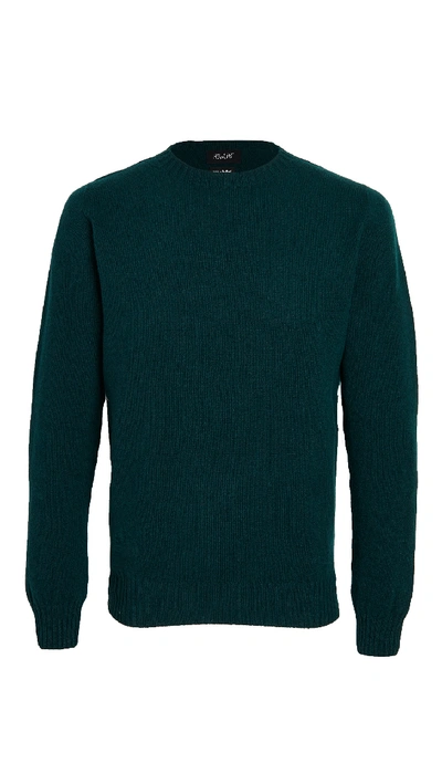 Shop Howlin' Wavemaker Wool Sweater In Bottle Green