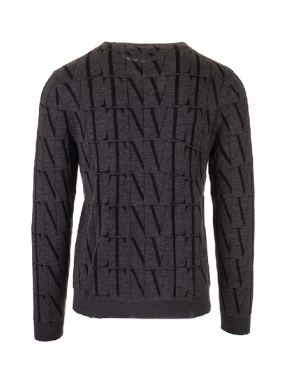 Shop Valentino Men's Grey Wool Sweater
