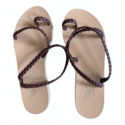 Pre-owned Ancient Greek Sandals Leather Sandal In Brown