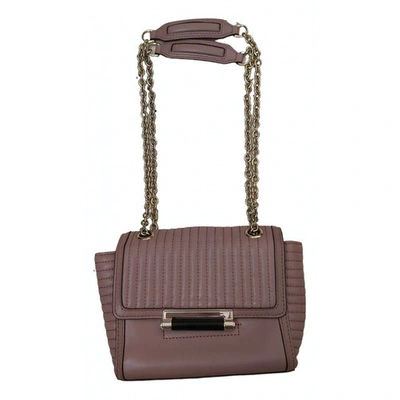 Pre-owned Diane Von Furstenberg Purple Leather Handbag