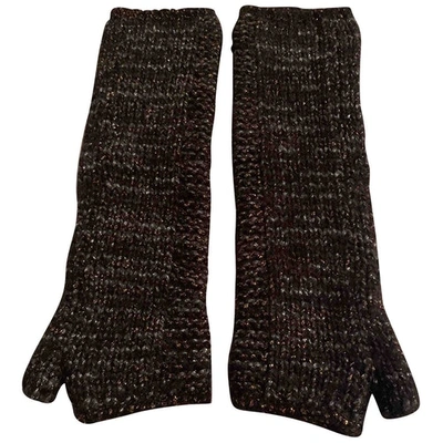 Pre-owned Maje Black Wool Gloves