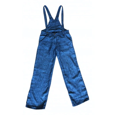 Pre-owned Isabel Marant Blue Linen Jumpsuit