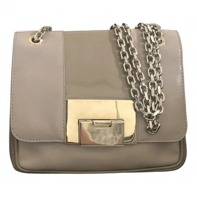 Pre-owned Diego Dolcini Leather Handbag In Beige
