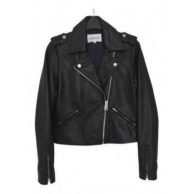 Pre-owned Claudie Pierlot Fall Winter 2019 Leather Biker Jacket In Black