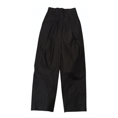 Pre-owned Pt01 Black Cotton Trousers