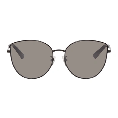 Shop Mcq By Alexander Mcqueen Black Mcq Swallow Discord Cat-eye Sunglasses In 004 Black