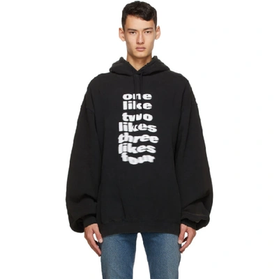 Shop Balenciaga Black Bomber Hoodie In 1070black/