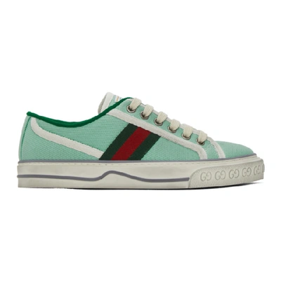 Shop Gucci Green  Tennis 1977 Sneakers In 3963 Waterg