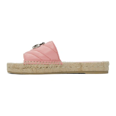 Shop Gucci Pink Charlotte Espadrille Sandals In 5815 Wildro