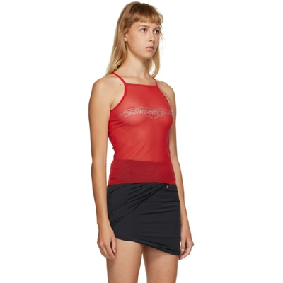 Shop Misbhv Red Crystal Tank Top