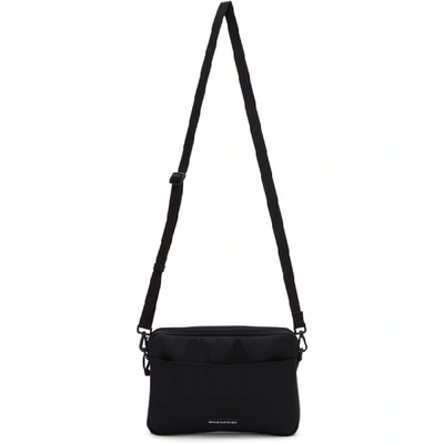 Shop Balenciaga Black Explorer Iphone Holder Messenger Bag In 1000black