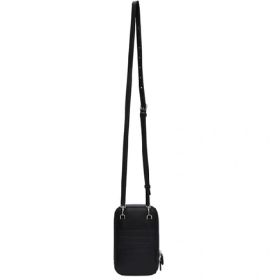 Shop Balenciaga Black Large Cash Zip Phone Holder Bag In 1065black/