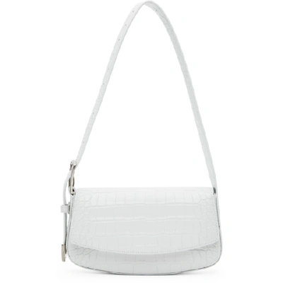 Shop Balenciaga White Croc Ghost Sling Bag In 9016 White