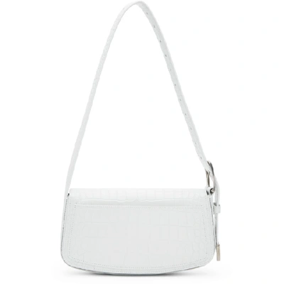 Shop Balenciaga White Croc Ghost Sling Bag In 9016 White