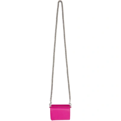 Shop Balenciaga Pink Cash Mini Wallet Bag In 5560 Fuchsi