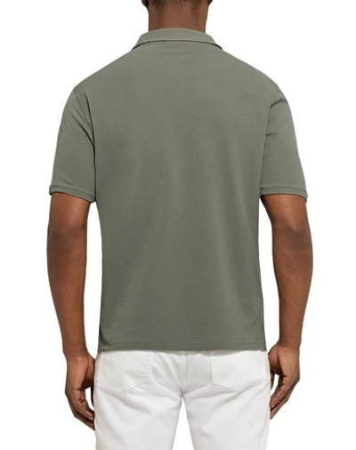 Shop Zanone Polo Shirt In Military Green