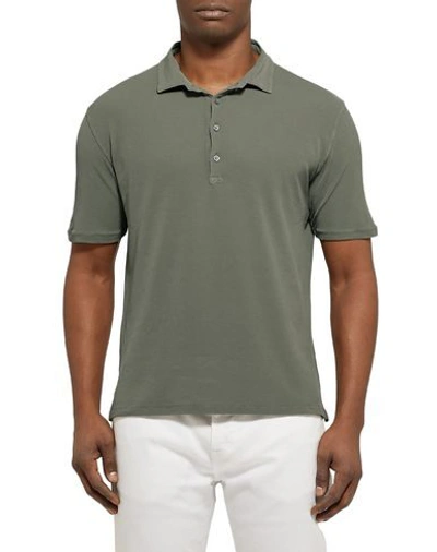 Shop Zanone Polo Shirt In Military Green