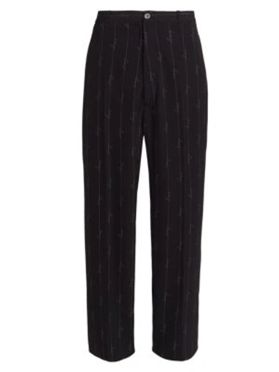 Shop Balenciaga Baggy Tailored Pants In Black Anthracite