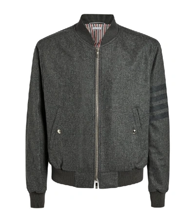 Shop Thom Browne 4-bar Wool Bomber Jacket