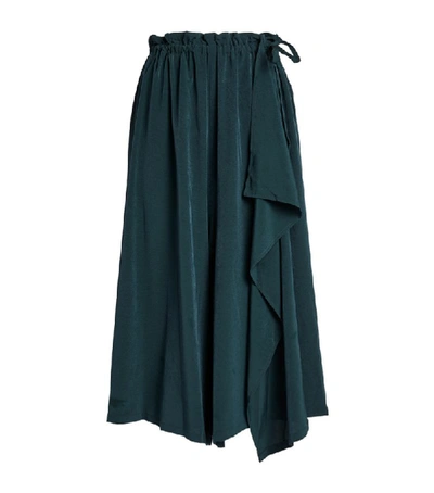 Shop Yohji Yamamoto Gathered Culotte Trousers